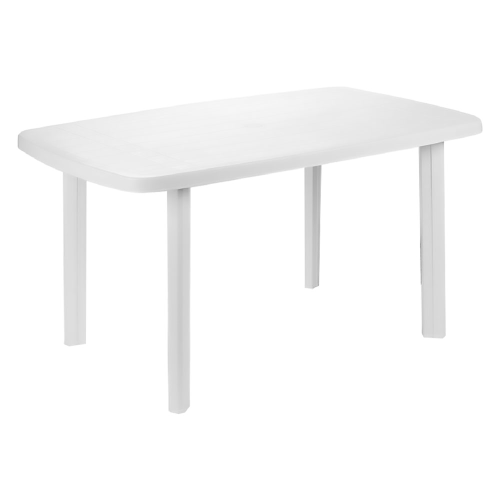 Faro modularer ovaler Tisch cm137x85x72h aus weißem Polypropylen für den Außenbereich