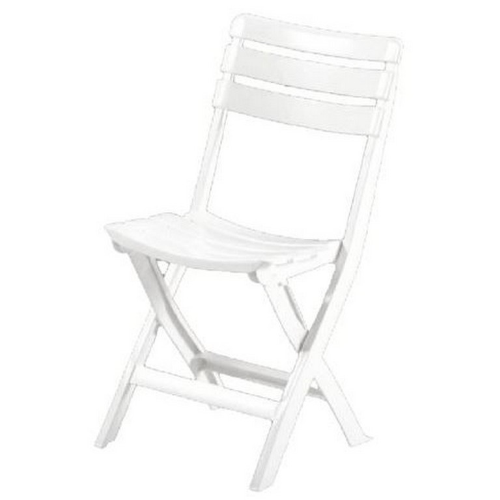 Pinta sedia richiudibile in polipropilene bianca 41x40x80 cm da esterno 