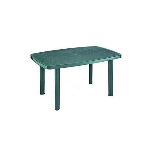 Faro modularer ovaler Tisch cm137x85x72h aus grünem Polypropylen für den Außenbereich