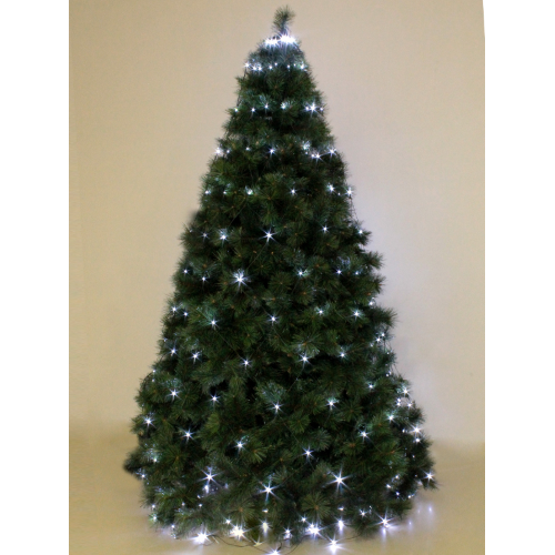 Lotti Weihnachtsbaum-Netzumhang mit 8-Licht-Spiele-Controller mit grünem Kabel und Speicher für den Innen- und Außenbereich