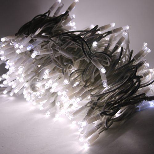 Crylight stringa serie 300 luci di Natale a led bianco freddo catena da 30 mt con flash ghiaccio per esterno IP44 professionale e certificato