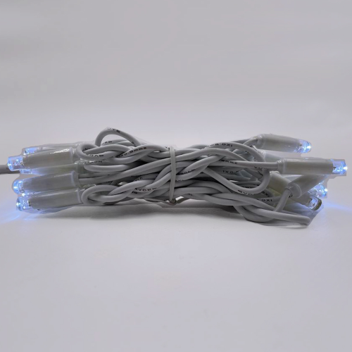Crylight stringa 20 luci natalizie a led IP65 2 mt blu con flash bianco freddo