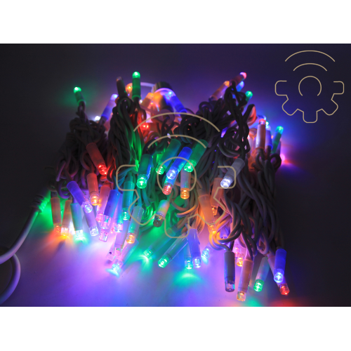 Crylight stringa serie 300 luci di Natale a led multicolore catena da 30 mt con flash ghiaccio per esterno IP44 professionale e certificato