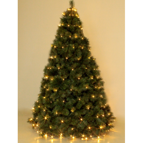 Mantello 192 luci a led bianco caldo per albero di Natale 1,8 mt con 8 giochi per interno ed esterno serie rete verde